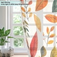 thumbnail image 4 of Yayeee Window Curtains Light Filtering 63"x52" Grommet Panel Pair Home Living Room Decor, Colorful Leaves, 4 of 7