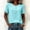 Sky Blue, variant on Women's Solid Color Short Sleeve Crew Neck Casual Summer T-Shirt Top