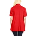 thumbnail image 3 of Women's Basic Short Sleeve Open Front Casual Comfy Office Work Wear Solid Cardigan, 3 of 4
