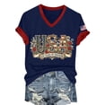 thumbnail image 4 of Womens Tops 250Th Anniversary Print V Neck T Shirt 250Th Anniversary Tshirt Patriotic Tee on Sale, 4 of 6