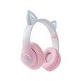 thumbnail image 2 of Auriculares con Luz de Flash LED Lindos Orejas de Gatos Auriculares InaláMbricos con MicróFono NiñOs NiñAs Auriculares de MúSica EstéReo TWS Bluetooth 5.0 B, 2 of 10