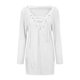thumbnail image 1 of Suéter Dama Gibobby Talla Grande Informal Moda Cuello en V Cordones Capucha Blanco L, 1 of 5