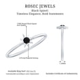 thumbnail image 5 of Rosec Jewels Natural Black Spinel Promise Ring for Women, Sunburst Ring - AAA Grade, 18K White Gold, US 7.00, 5 of 6