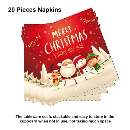 HTOOQ 50 assiettes en carton à dessert de Noël 17,8 cm au design élégant  poinsettia assiette de vacances jetable en rouge vert blanc et argent pour  vaisselle de Noël vaisselle fournitures de