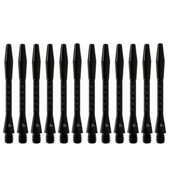 Soidarity Juego de 12 piezas de ejes de dardos, barra larga deportiva para lanzar, equipo de práctica de ejercicio, accesorio de repuesto tiro y tiro con Negro