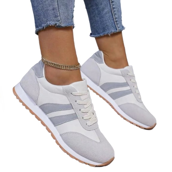 Primegos Women Tennis Shoes Lightweight Arch Support Flat Sneakers Slip-On Workout Running Shoes for Sports Daily Outings