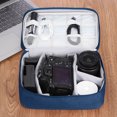 thumbnail image 4 of Uxcell Travel Cable Organizer Bag, Portable Camera Case Electronic Organizer Pouch Digital Storage Carrying Case Navy Blue, 4 of 7