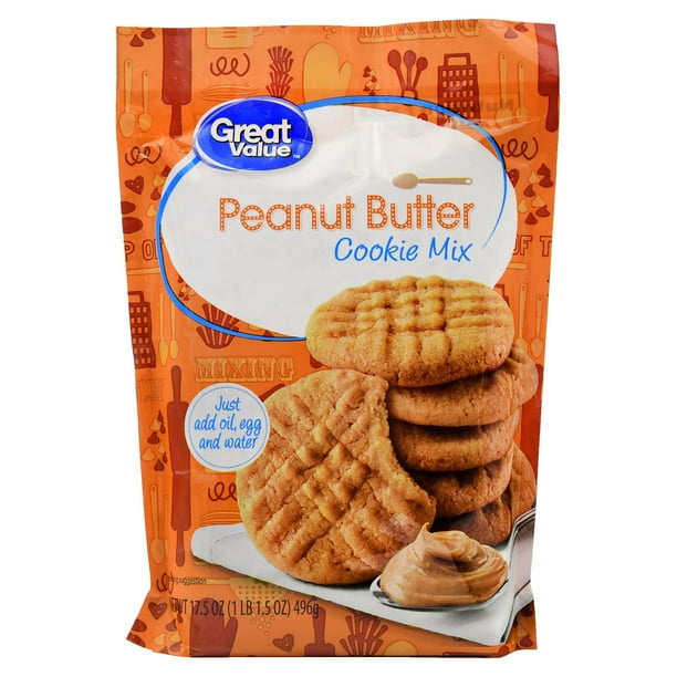 Great Value Cookie Mix, Peanut Butter, 17.5 oz
