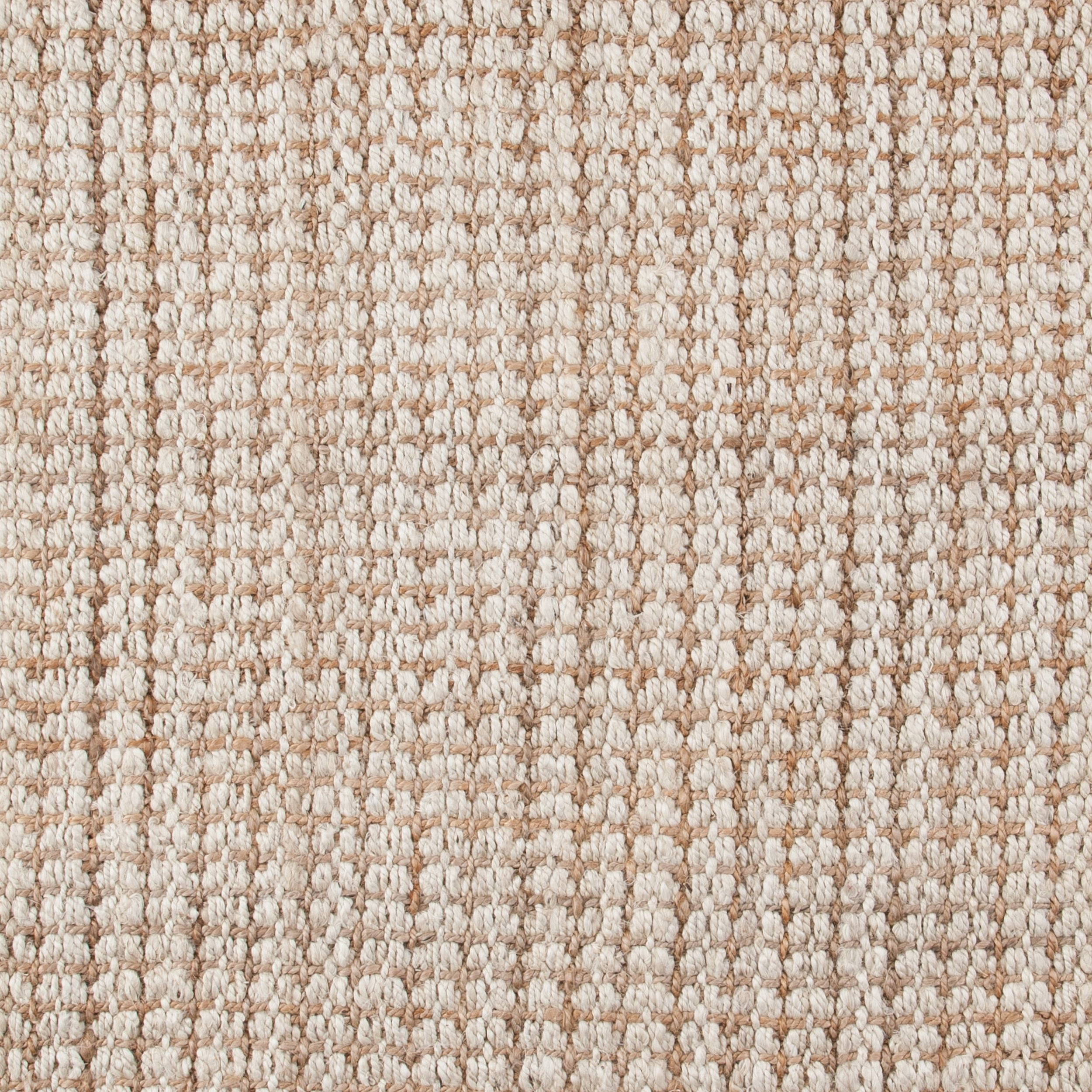 SAFAVIEH Natural Fiber Aletha Solid Jute Area Rug, Ivory/Light Brown, 7' x 7' Square
