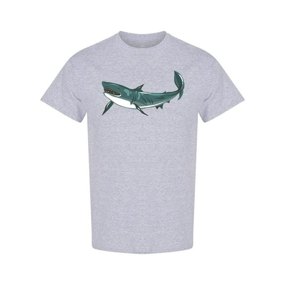 Hand Drawn Shark T-Shirt Men -Image by Shutterstock, Male Large