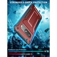 thumbnail image 5 of ExoGuard For  Google Pixel 8 Case, Rubber Shockproof Full-Body Phone Case with Kickstand (Red), 5 of 7