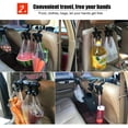 thumbnail image 5 of 2 Pack Car Seat Back Double Hooks, 2 in 1 Car Multifunctional Upgraded Hooks, ABS Durable Storage Double Hooks, 5 of 5