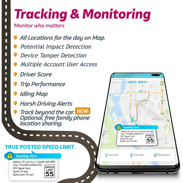 Intakt Adskillelse I øvrigt VyncsPro GPS Tracker 4G No Monthly Fee OBD Car Tracker Real Time GPS 1 Year  Data Plan Included 60 Seconds GPS, Live Map, Teen Unsafe Driving Alert, Car  Health, Recall, Fuel Report. -