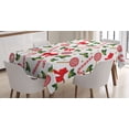 thumbnail image 1 of Ambesonne Candy Cane Tablecloth Rectangular Table Cover, Mistletoe and Sweets, 60"x84", Multicolor, 1 of 3