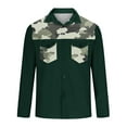 thumbnail image 4 of SERTG Men's Camouflage Print Shirt Fall Winter Long Sleeve Button-Down Collar Front Button Double Pockets Breathable Casual Shirt(Green,3XL), 4 of 5