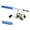 Blue, variant on 1.6m Pen Shape Telescopic Pen Fishing Pole Mini Pocket Fishing Rod and Mini Metal Spinning Wheel Travel Fishing Rod Set for Ice Fly Fishing Sea Saltwater Freshwater