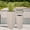 Beige, variant on Outdoor PE Wicker Flower Pots Set of 2, Beige Planter for Patio Garden, Large 12x12x31.5 inch