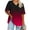 Red, variant on Uaswgudfs Women's Plus Size T Shirts Oversized Tees Spring/Summer Half Sleeve V Neck Tunic Tops Casual Loose Blouse 2025