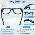 thumbnail image 6 of Mingdaln AI Smart Glasses with 13MP Camera,4K Video,Real-Time Translation,Open-Ear Audio,Bluetooth Call for Men Women, 6 of 13