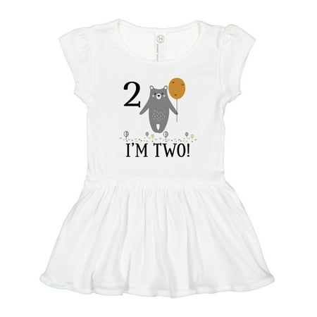 

Inktastic 2nd Birthday Woodland Bear 2 Year Old Gift Toddler Girl Dress