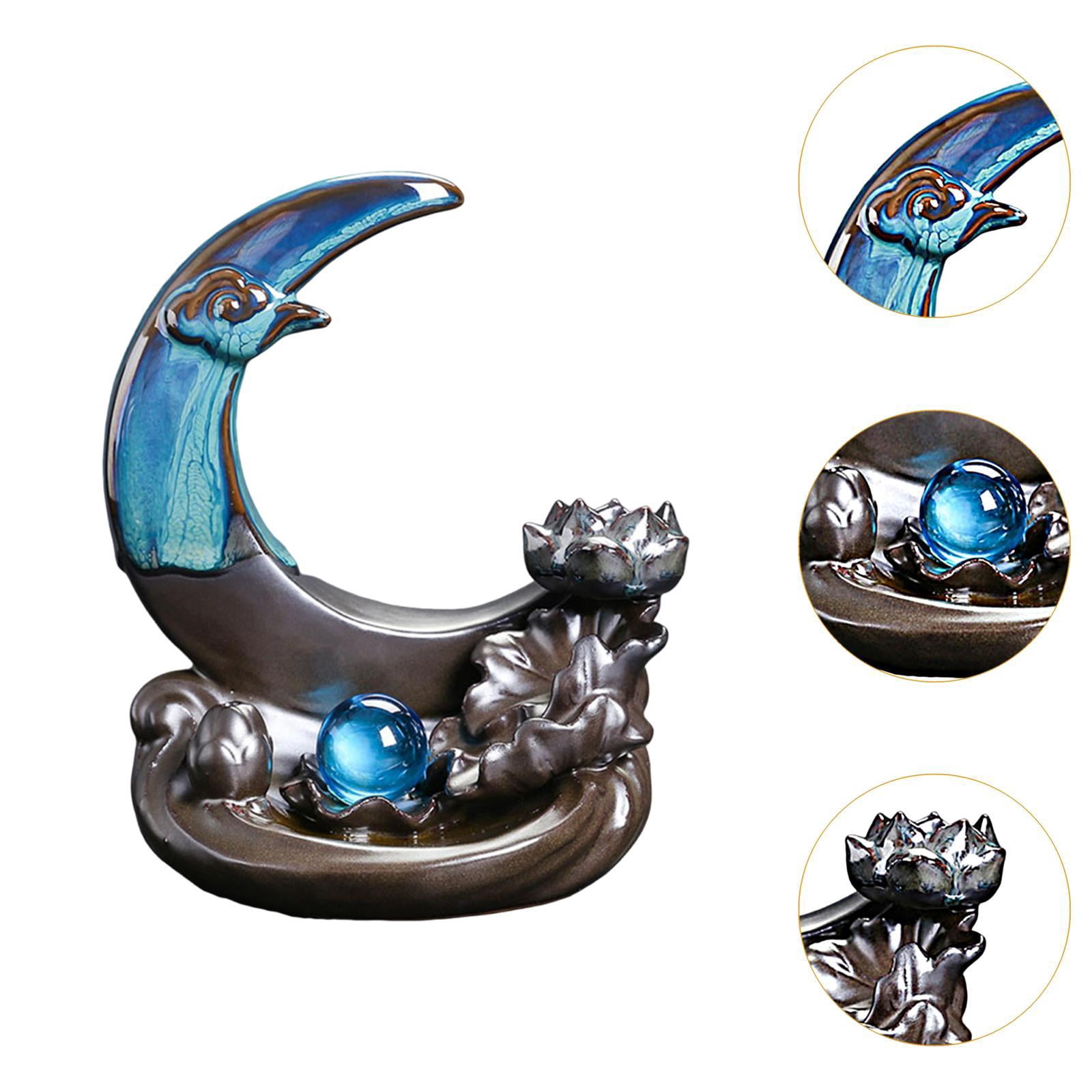 WLPZXP Moon Backflow Incense Burner Incense Cone Holder Art Crafts Statue Incense Stick