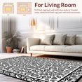 thumbnail image 2 of Flatwoven High Traffic Area Rug, Modern Boho Black White Area, Non Slip, Stain Resistant, Washable Area Rugs for Living Room, Bedroom(Black, 4X6), 2 of 8