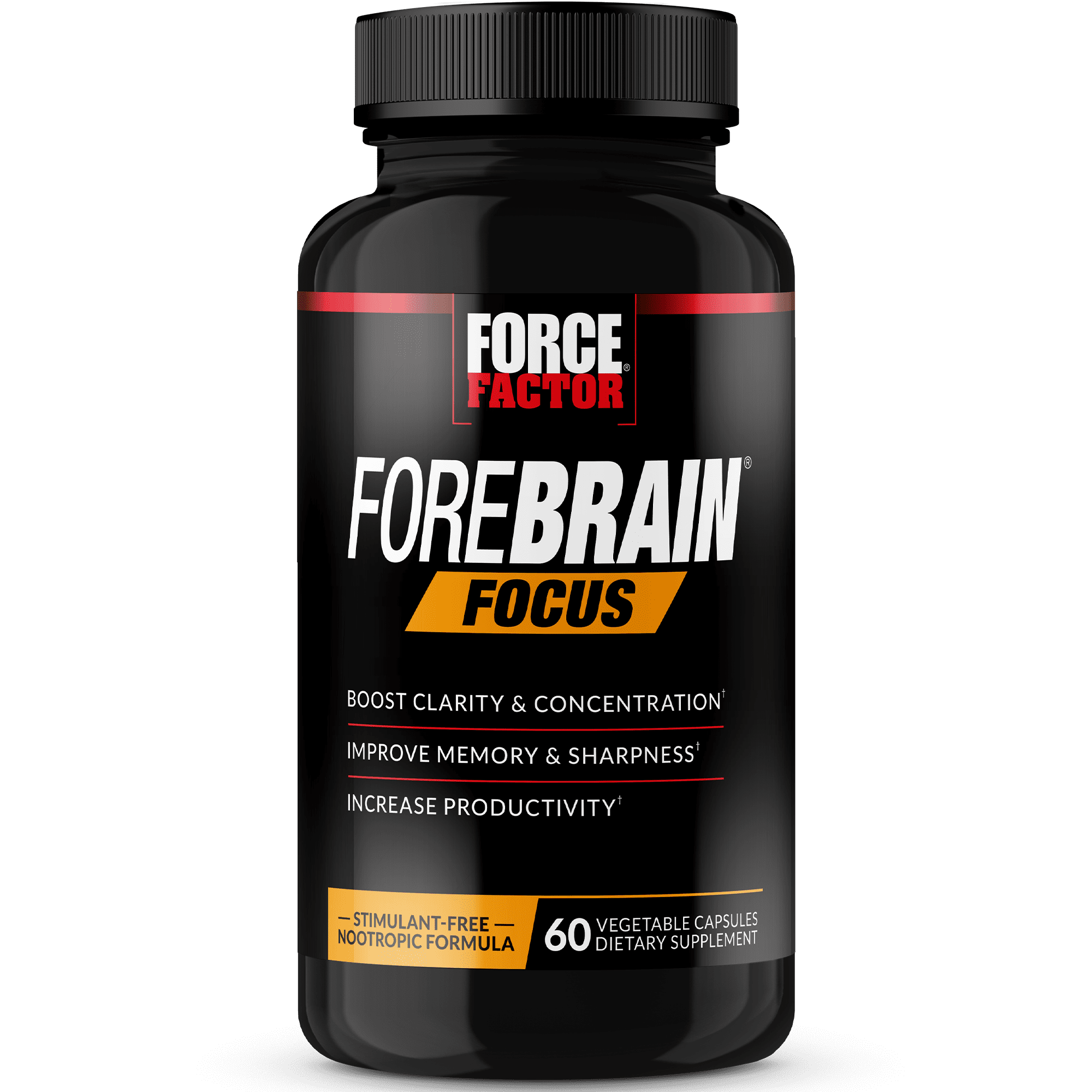 Force Factor Forebrain Focus Nootropic Brain Health Supplement for Focus, 60 Capsules