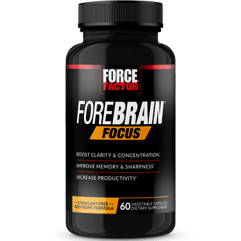 Force Factor Forebrain Focus Nootropic Brain  Supplement for Focus, 60 s