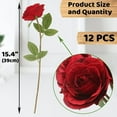 thumbnail image 2 of Artificial Roses Flowers for Flower Arrangement, Silk Red Rose Bouquet for Home Decoration, Faux Roses for Valentine's Day Parties and Wedding Decoration (Red, ), 2 of 5