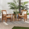 thumbnail image 3 of 3-Piece Solid Acacia Wood Outdoor Conversation Set in Brown, 3 of 6
