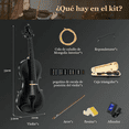 thumbnail image 3 of Violin Acustico Profesional 4/4 Con Estuche Eo Safe Imports   Negro, 3 of 5