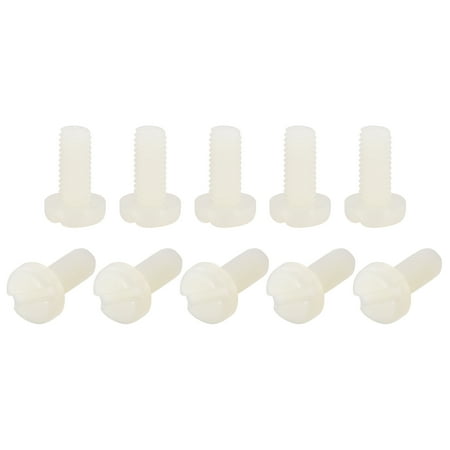 

Uxcell Nylon Machine Screws M5x12mm Slotted Pan Head Fasteners Bolts White 50Pack