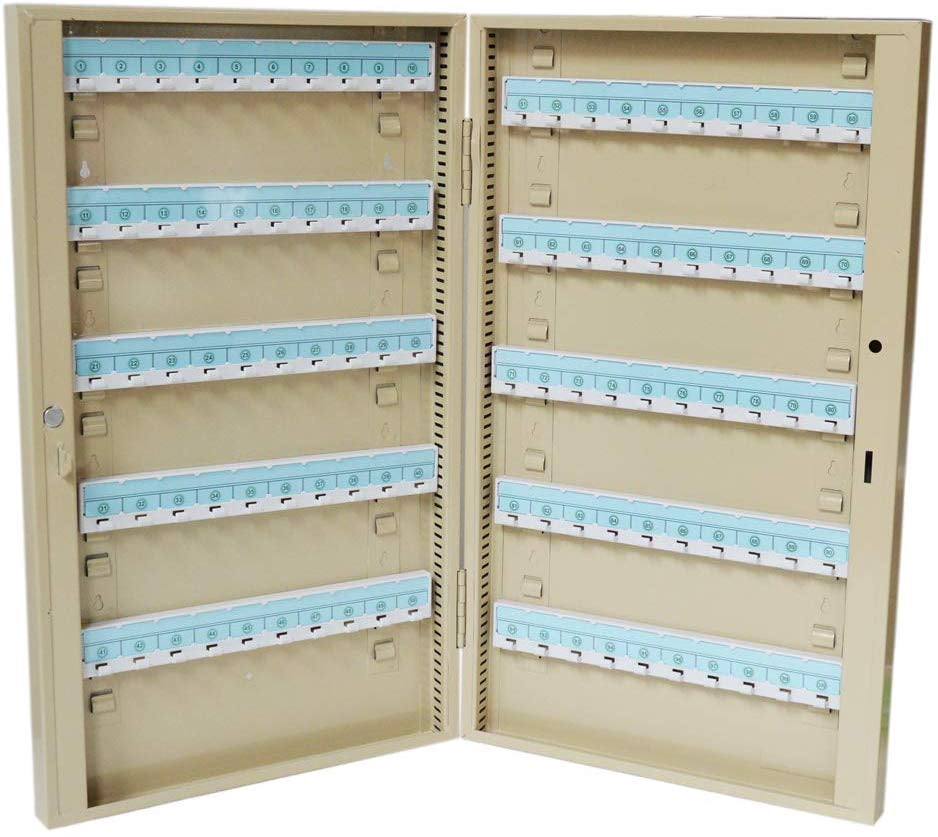 INTBUYING 80/100/160/200/240 Hooks Key Lock Box Safe Wall Mount Holder ...