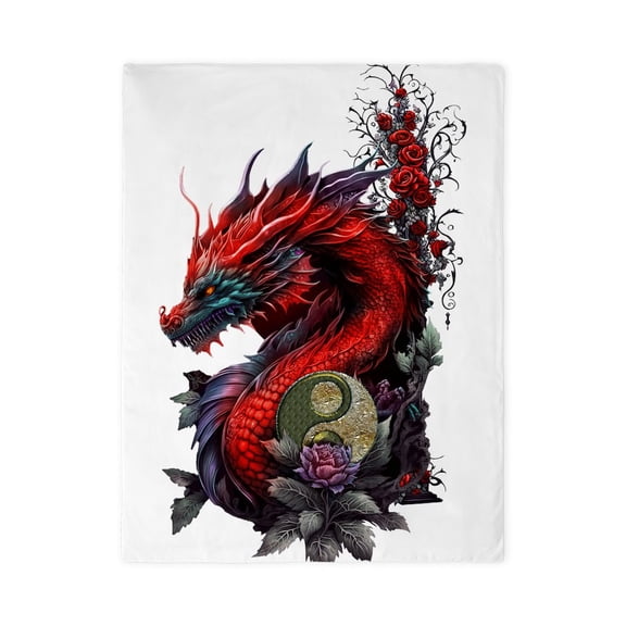 CafePress - Wonderful Chinese Dragon - Twin Duvet Cover, Printed Comforter Cover