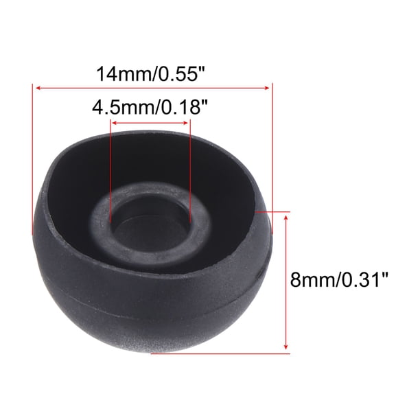 Replacement Earbuds Eartips For BlackBerry HS-700, HS-500, HS-300, HS-250 – Black (Generic)