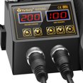thumbnail image 2 of Soldering Iron LCD Digital Display 180-500℃ Temperature Hot Air Rework Station Electronic Craftsman Self Cooling Welding Tool 110V US Plug, 2 of 9