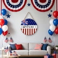 thumbnail image 6 of CuiLiyq 4th of July Wooden Welcome Door Hanger, Patriotic Memorial Day USA 250th Anniversary Sign for Front Porch Wall Entryway Home Decor, 6 of 6