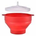 thumbnail image 1 of Bol de Four Pliable Bol à Maïs Éclaté Bol Rond Portable avec Couvercle pour Usage Domestique Rouge, 2 * Bol de Four, Rouge, 1 of 6