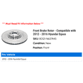 thumbnail image 2 of Front Brake Rotor - Compatible with 2012 - 2016 Hyundai Equus 2013 2014 2015, 2 of 2