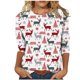 thumbnail image 2 of Ichuanyi liquidación de la moda femenina de la moda holgada 3/4 mangas blusa redonda de cuello redondo ICHUANYI WER202308212170, 2 of 4