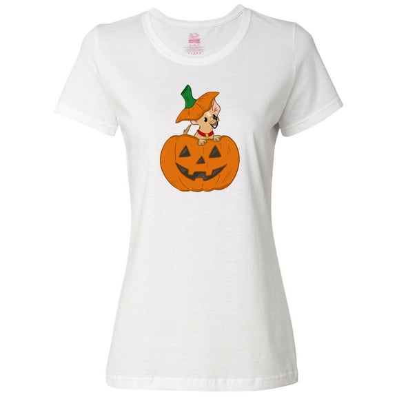 Inktastic Halloween Chihuahua Pumpkin Women's T-Shirt