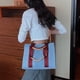 thumbnail image 5 of Bolso cruzado unisex Bolso cruzado de mezclilla de gran capacidad Monederos elegantes con asa superior, 5 of 6