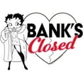 thumbnail image 2 of Junior's Betty Boop Bank's Closed Graphic Tee White 2X Large, 2 of 3