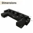 thumbnail image 2 of SOULART 162.38" boneless sectional couch,U shaped modular sectional sofa, cloud couches for living room, No Assembly Required, Black, 2 of 15