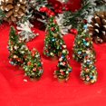 thumbnail image 3 of Christmas Mini Bottle Brush Trees Sisal Sequins St/6 Sn7520, 3 of 3
