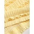thumbnail image 4 of Yellow Ruched Halter Maxi Dress With Adjustable Neck Tie, 4 of 6