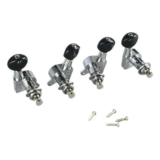Juego de 4 clavijas de afinación de ukelele Bling Bling Metal 2L2R