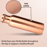Perilla Home 100% Plain (1 Litre ) Pure Copper Bottle With Leak Proof Contains Ayurveda Health Benefits For Drinking Water For Men Women Gym Yoga |Travelling | Hiking | Indoor | Outdoor | Office |
