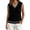 Black, variant on Breezora Womens College Style Fall Cable Knit V Neck Sweater Vest Ribbed Cropped Loose Sleeveless Layering Top
