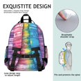 thumbnail image 5 of Colorful Tie Dye Pattern Backpack for School,Cute School Bag,Schoolbag with Adjustable Shoulder Straps & Padded Back,15.25"x11.5"x5.25", 5 of 5